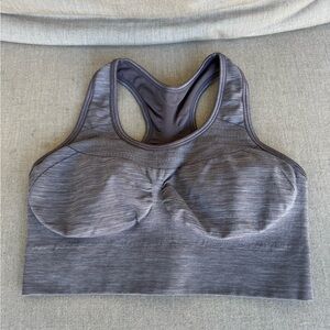 Jilla, Sports Bra, Charcoal Gray, Razorback, Size M